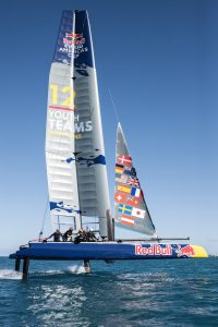 Red Bull Youth America's Cup boat in action at Bermuda, on 02 February 2017.