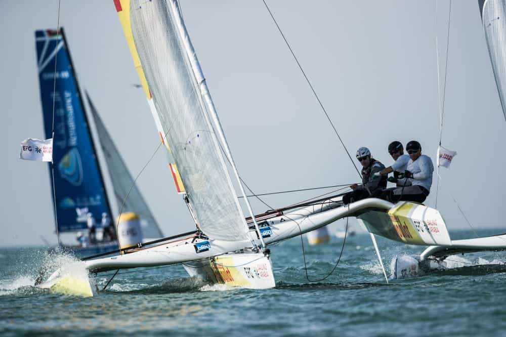MASIRAH, OMAN - FEBUARY 11: EFG Sailing Arabia The Tour on February 11th, 2018 in Masirah, Oman.Photo by Lloyd Images