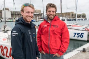Lorient-Grand-Large-à-Lorient----Yann-Burkhalter-et-Valentin-Gautier-avant-la-dernière-Mini